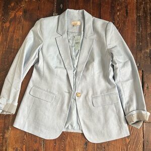 NWT Talbots ITALIAN LUXE DOUBLE-CLOTH SINGLE-BUTTON BLAZER 2 P
